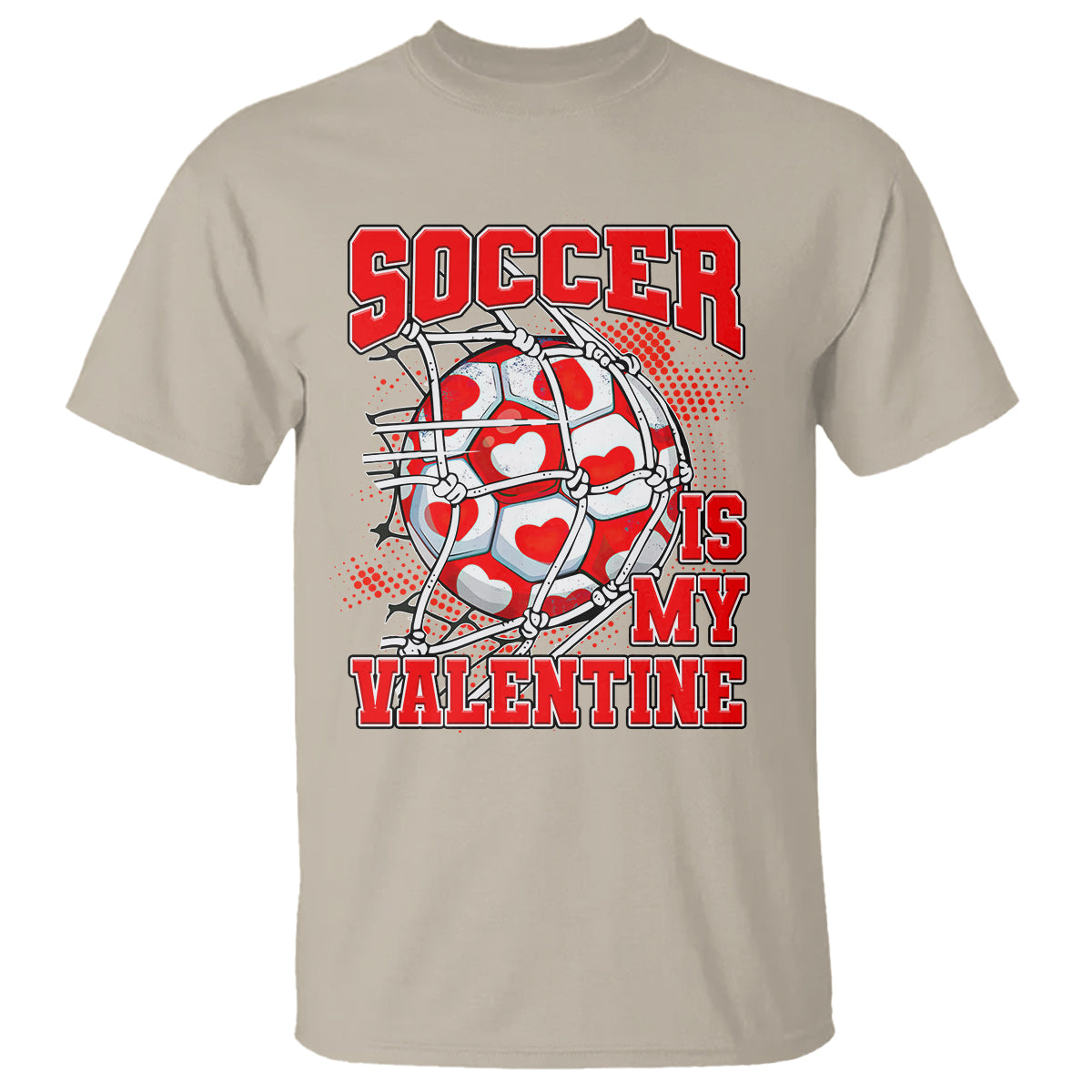 Valentine's Day T Shirt Soccer Is My Valentine Funny Sport - Wonder Print Shop