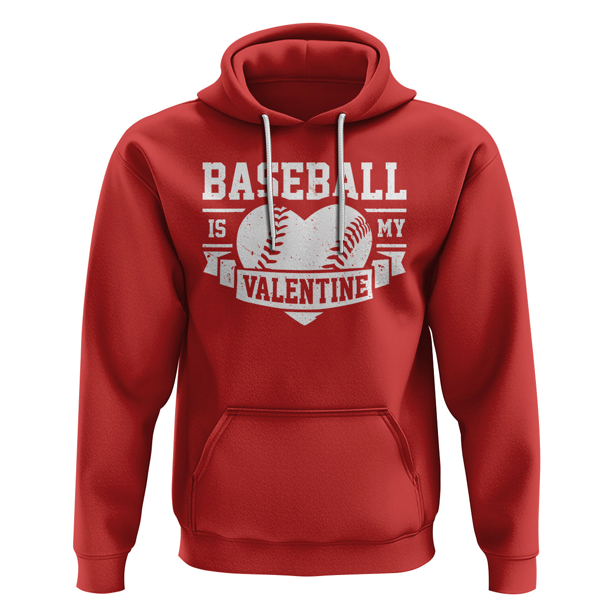 Valentine's Day Hoodie Baseball Is My Valentine Funny Sport - Wonder Print Shop