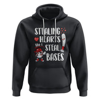 Valentine's Day Hoodie Stealing Hearts Like I Steal Bases Funny Baseball - Wonder Print Shop
