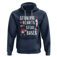 Valentine's Day Hoodie Stealing Hearts Like I Steal Bases Funny Baseball - Wonder Print Shop