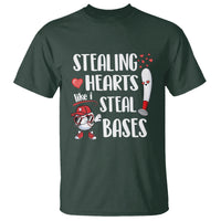 Valentine's Day T Shirt Stealing Hearts Like I Steal Bases Funny Baseball - Wonder Print Shop