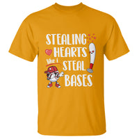 Valentine's Day T Shirt Stealing Hearts Like I Steal Bases Funny Baseball - Wonder Print Shop