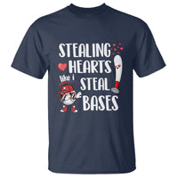 Valentine's Day T Shirt Stealing Hearts Like I Steal Bases Funny Baseball - Wonder Print Shop