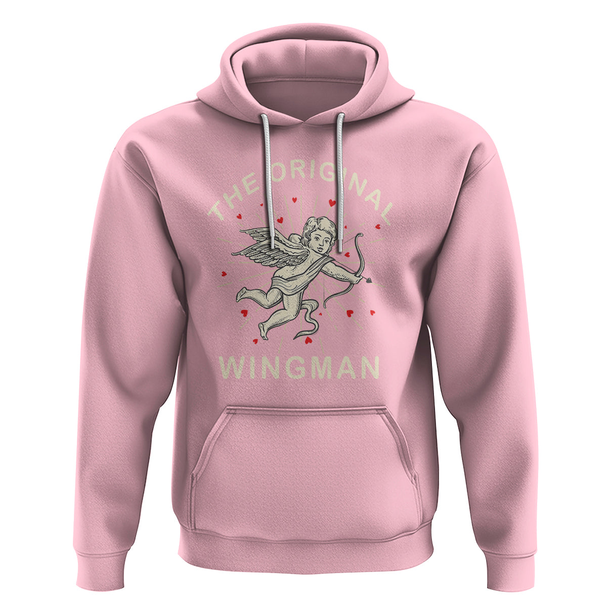 Valentine's Day Hoodie The Original Wingman Vintage Cupid Aesthestic - Wonder Print Shop
