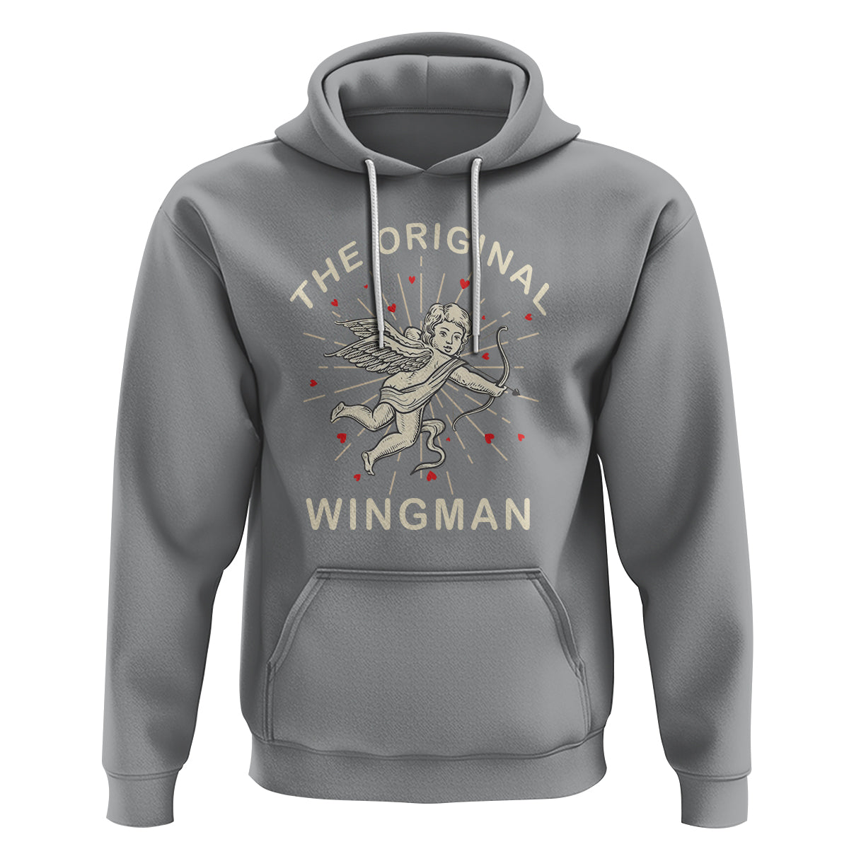 Valentine's Day Hoodie The Original Wingman Vintage Cupid Aesthestic - Wonder Print Shop