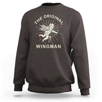Valentine's Day Sweatshirt The Original Wingman Vintage Cupid Aesthestic - Wonder Print Shop
