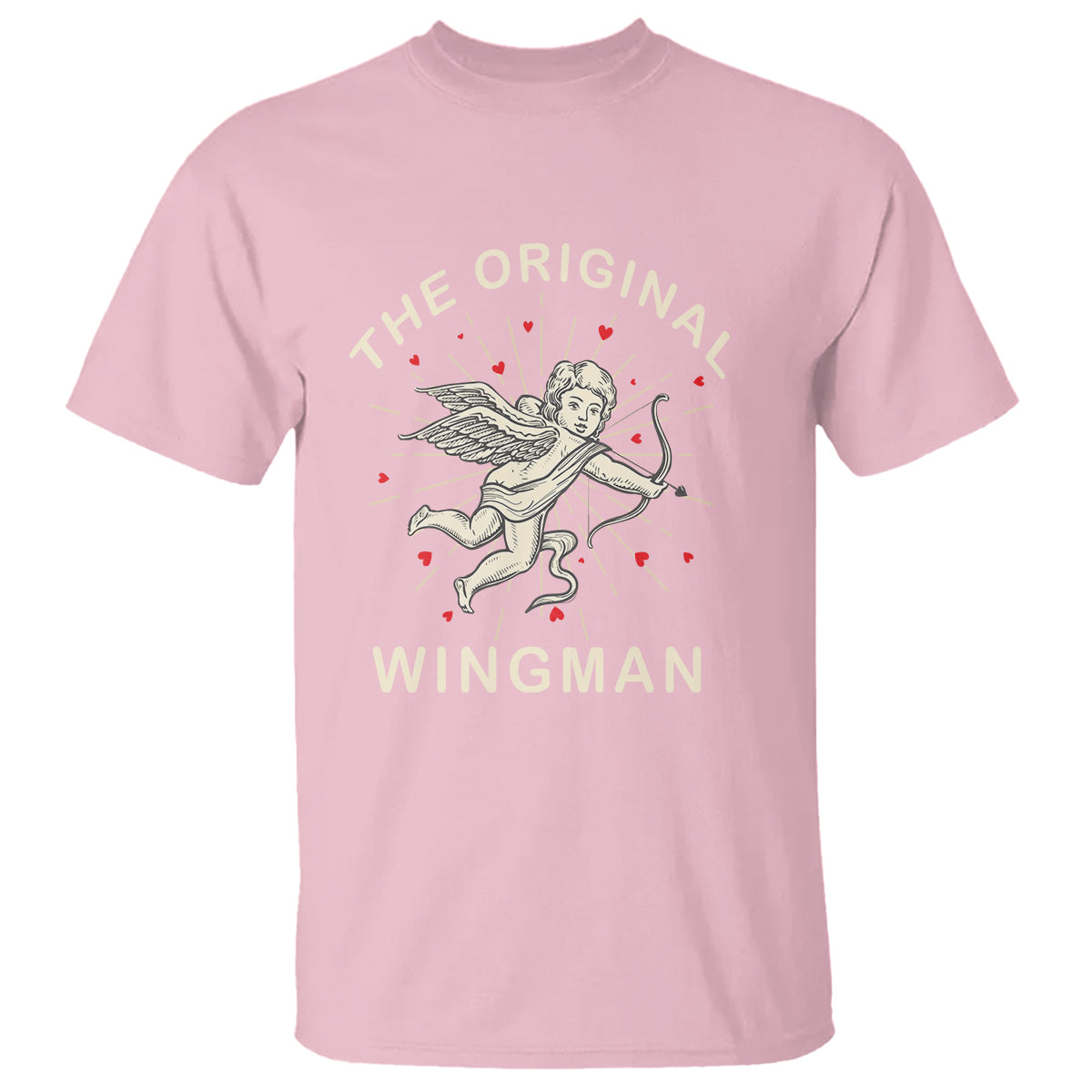 Valentine's Day T Shirt The Original Wingman Vintage Cupid Aesthestic - Wonder Print Shop