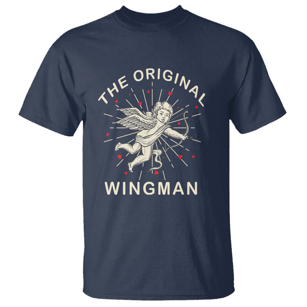 Valentine's Day T Shirt The Original Wingman Vintage Cupid Aesthestic - Wonder Print Shop