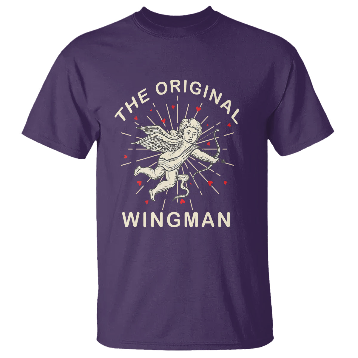Valentine's Day T Shirt The Original Wingman Vintage Cupid Aesthestic - Wonder Print Shop