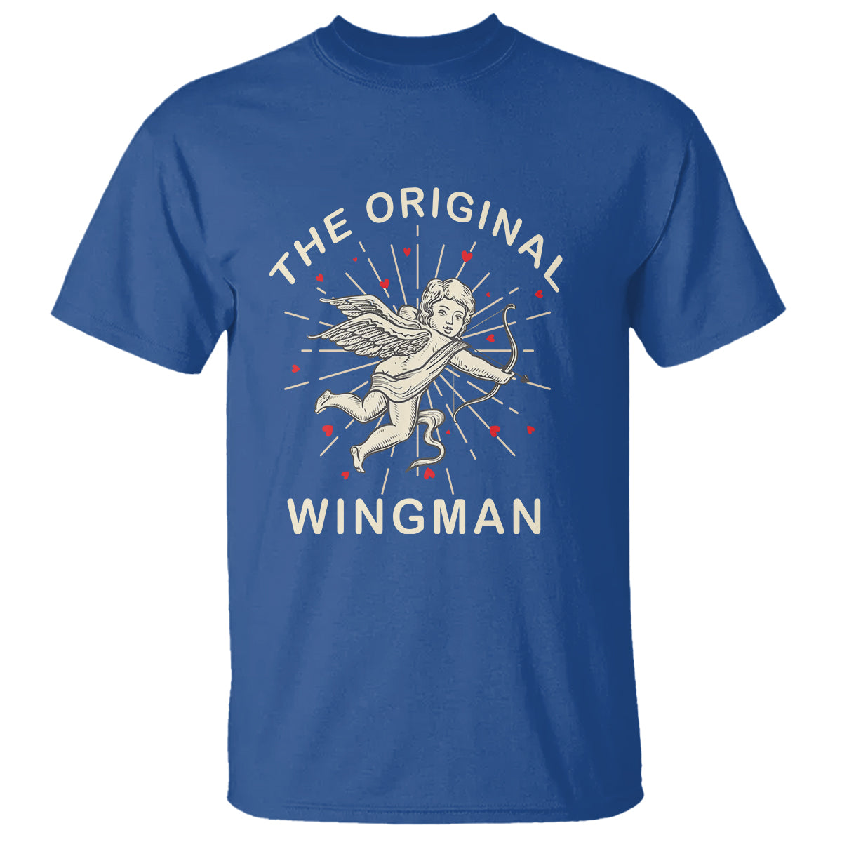 Valentine's Day T Shirt The Original Wingman Vintage Cupid Aesthestic - Wonder Print Shop