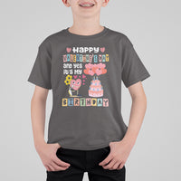 Happy Valentines Day And Yes It Is My Birthday Funny Heart T Shirt For Kid - Wonder Print Shop