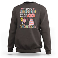 Happy Valentines Day And Yes It Is My Birthday Funny Heart Sweatshirt - Wonder Print Shop