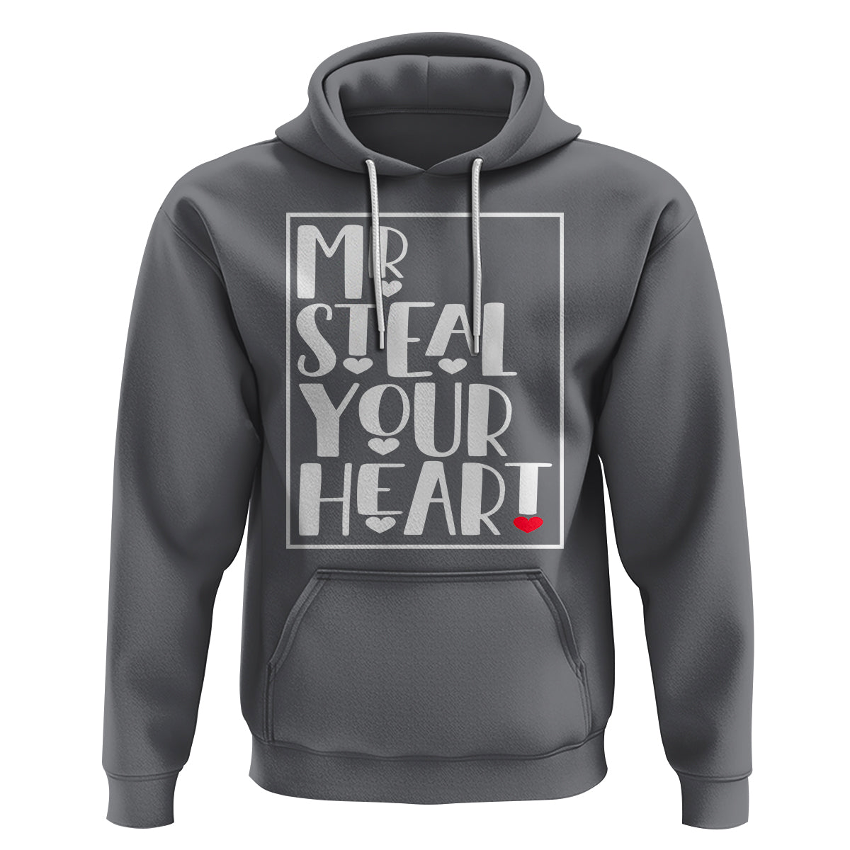 Valentine's Day Hoodie Mr Steal Your Heart Funny Heart - Wonder Print Shop
