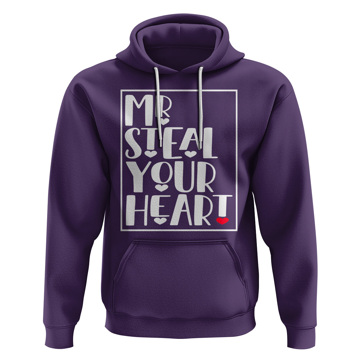 Valentine's Day Hoodie Mr Steal Your Heart Funny Heart - Wonder Print Shop