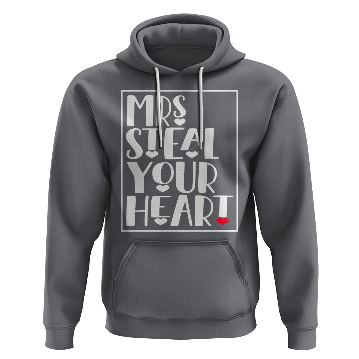 Valentine's Day Hoodie Mrs Steal Your Heart Funny Heart - Wonder Print Shop