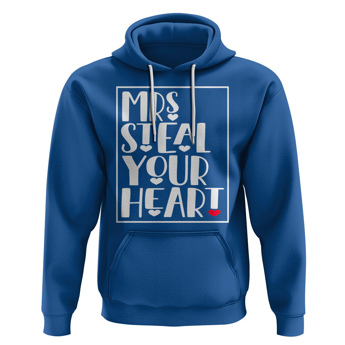 Valentine's Day Hoodie Mrs Steal Your Heart Funny Heart - Wonder Print Shop