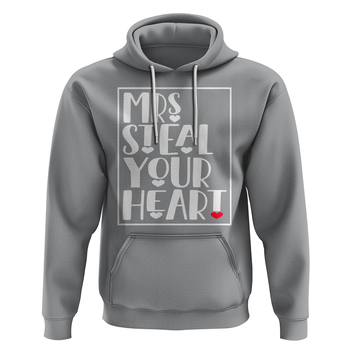 Valentine's Day Hoodie Mrs Steal Your Heart Funny Heart - Wonder Print Shop