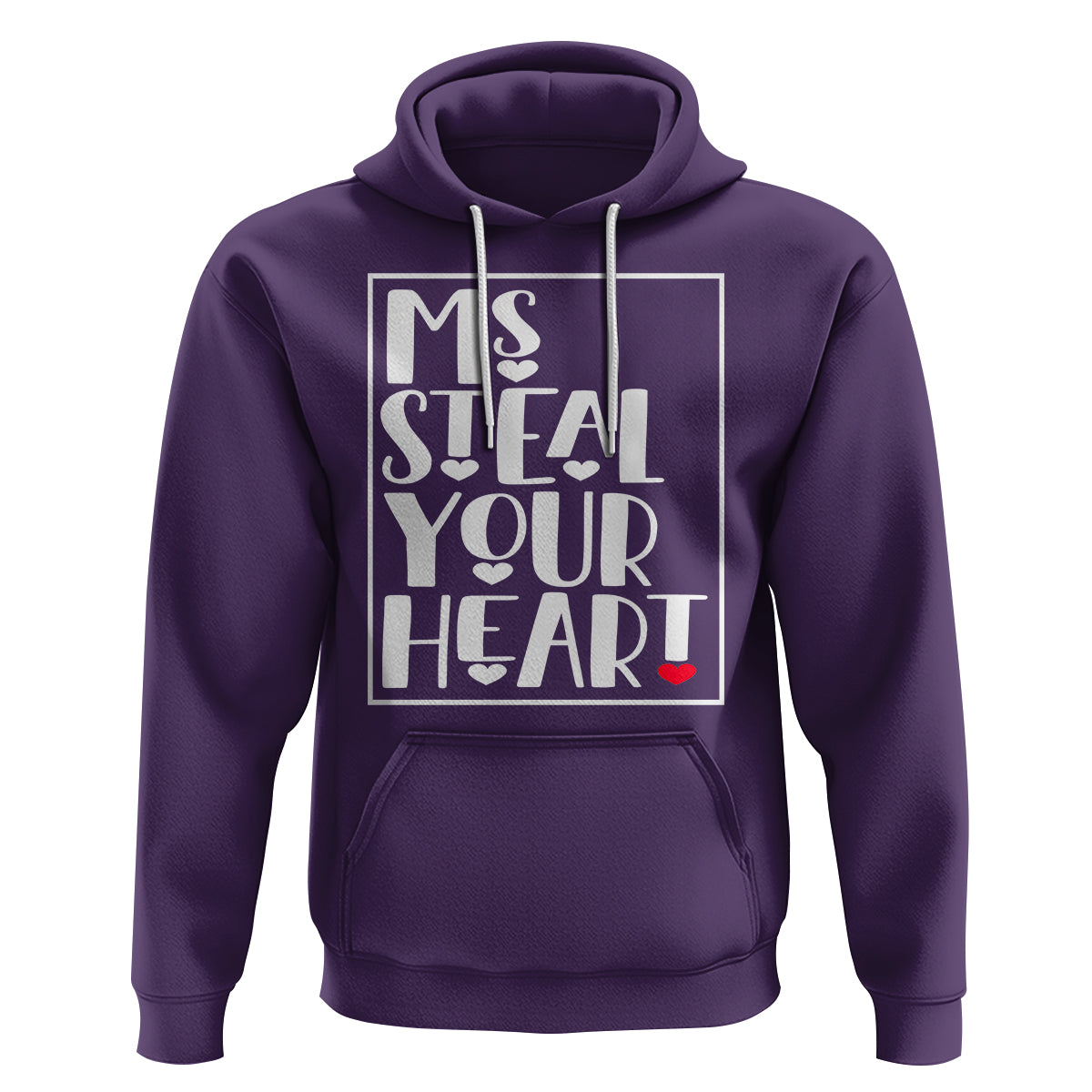 Valentine's Day Hoodie Ms Steal Your Heart Funny Heart - Wonder Print Shop