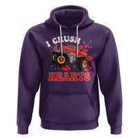 Valentine's Day Hoodie I Crush Hearts Monster Truck - Wonder Print Shop