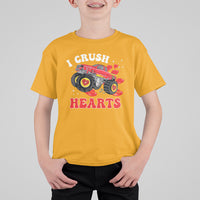 Valentine's Day T Shirt For Kid I Crush Hearts Monster Truck - Wonder Print Shop