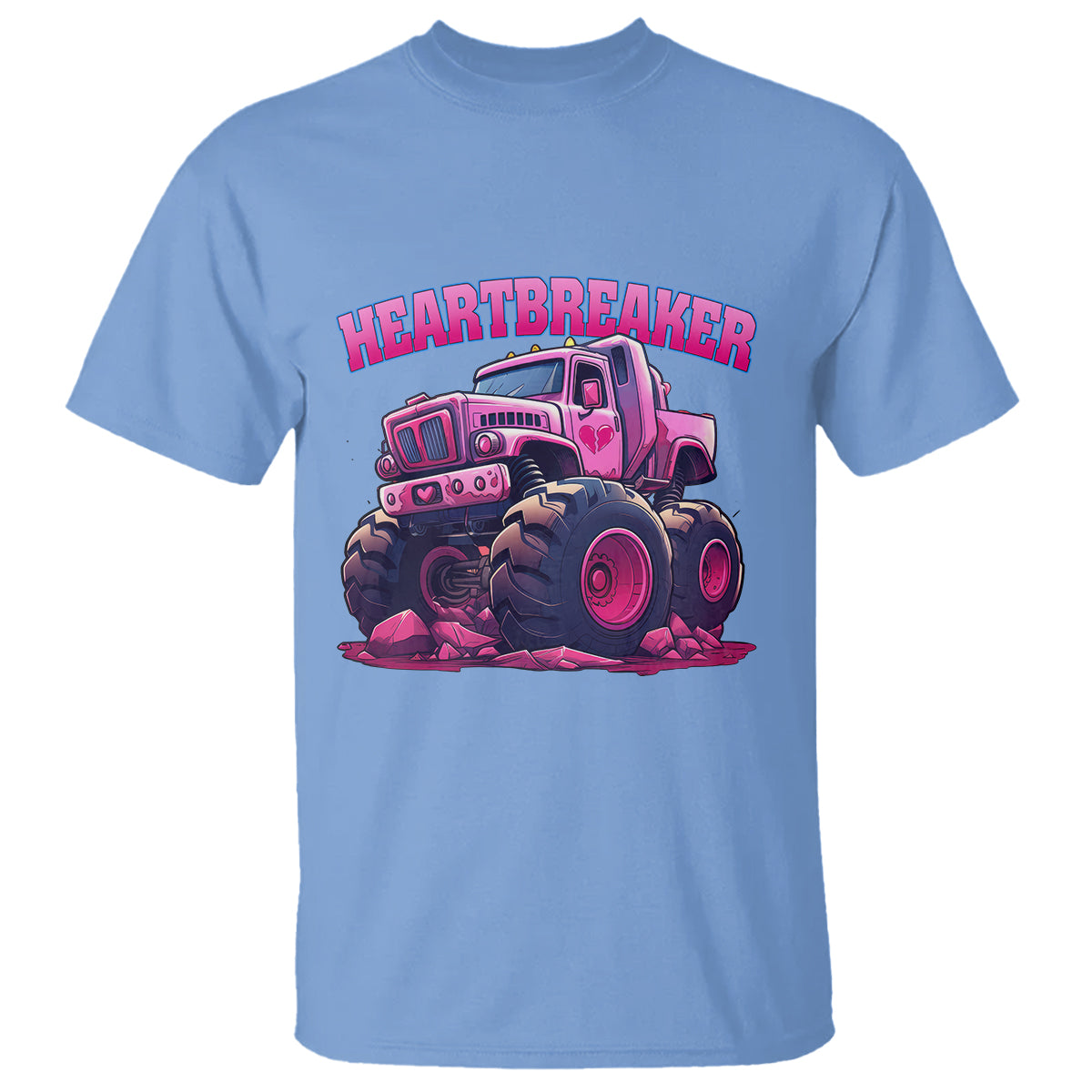 Valentine's Day T Shirt Tractor Heartbreaker Monster Truck Funny - Wonder Print Shop