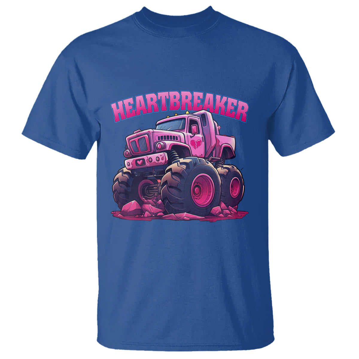 Valentine's Day T Shirt Tractor Heartbreaker Monster Truck Funny - Wonder Print Shop