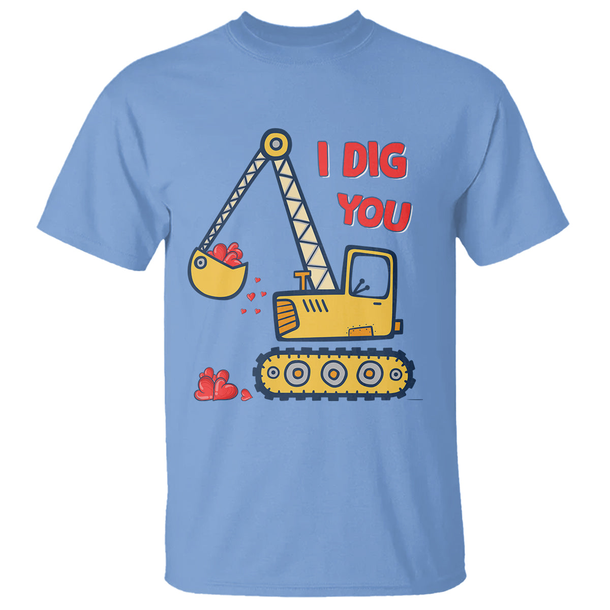 Valentine's Day T Shirt I Dig You Construction Truck Heart - Wonder Print Shop