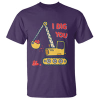Valentine's Day T Shirt I Dig You Construction Truck Heart - Wonder Print Shop