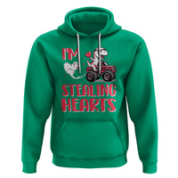 Valentine's Day Hoodie I Steal Hearts Cute Dinosaur Riding Monster Truck - Wonder Print Shop