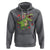 Valentine's Day Hoodie Skeleton Riding Dinosaur Rose Bouquet - Wonder Print Shop