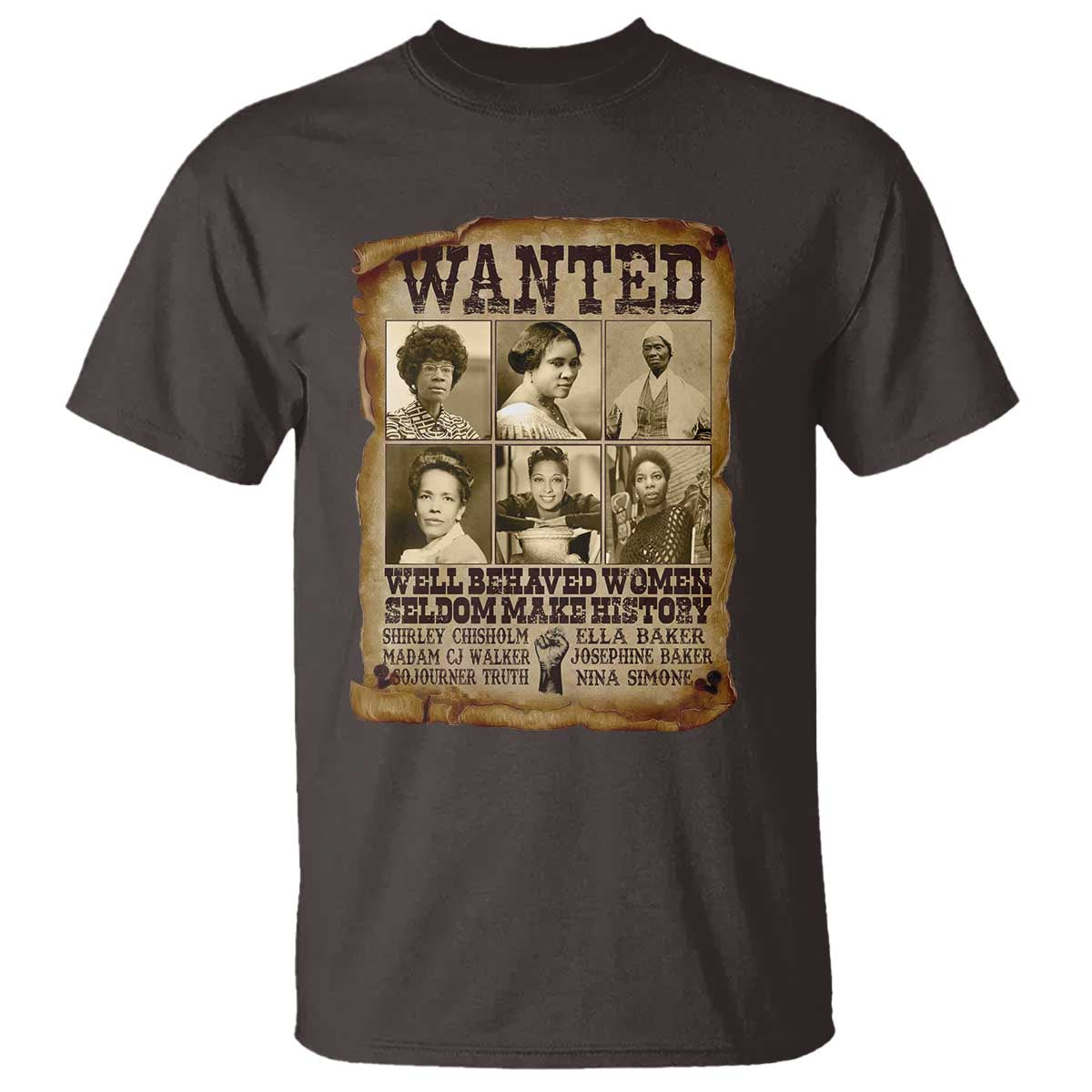 Black Women History T Shirt Shirley Madam Cj Sojourner Truth Well Behaved Women Seldom Make History