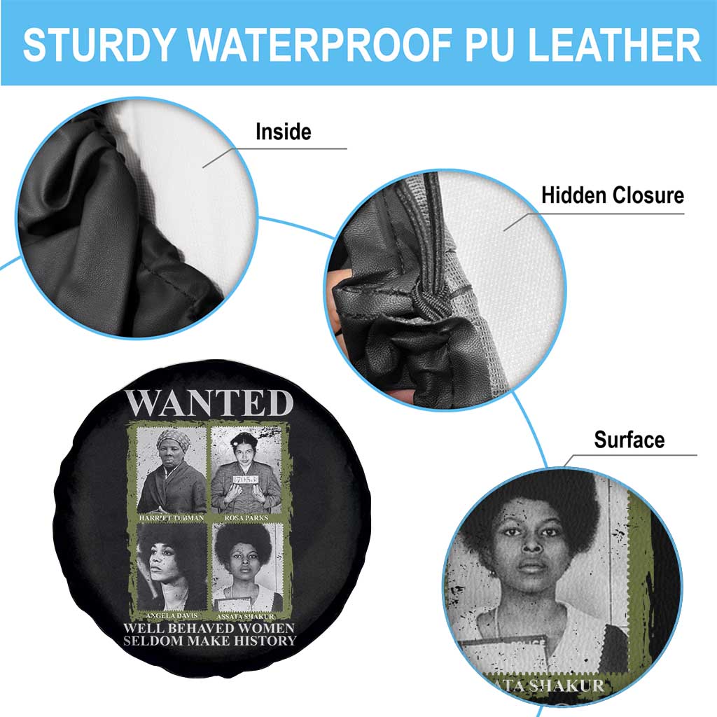 Black Women History Spare Tire Cover Harriet Tubman Rosa Parks Angela Davis Assata Shakur