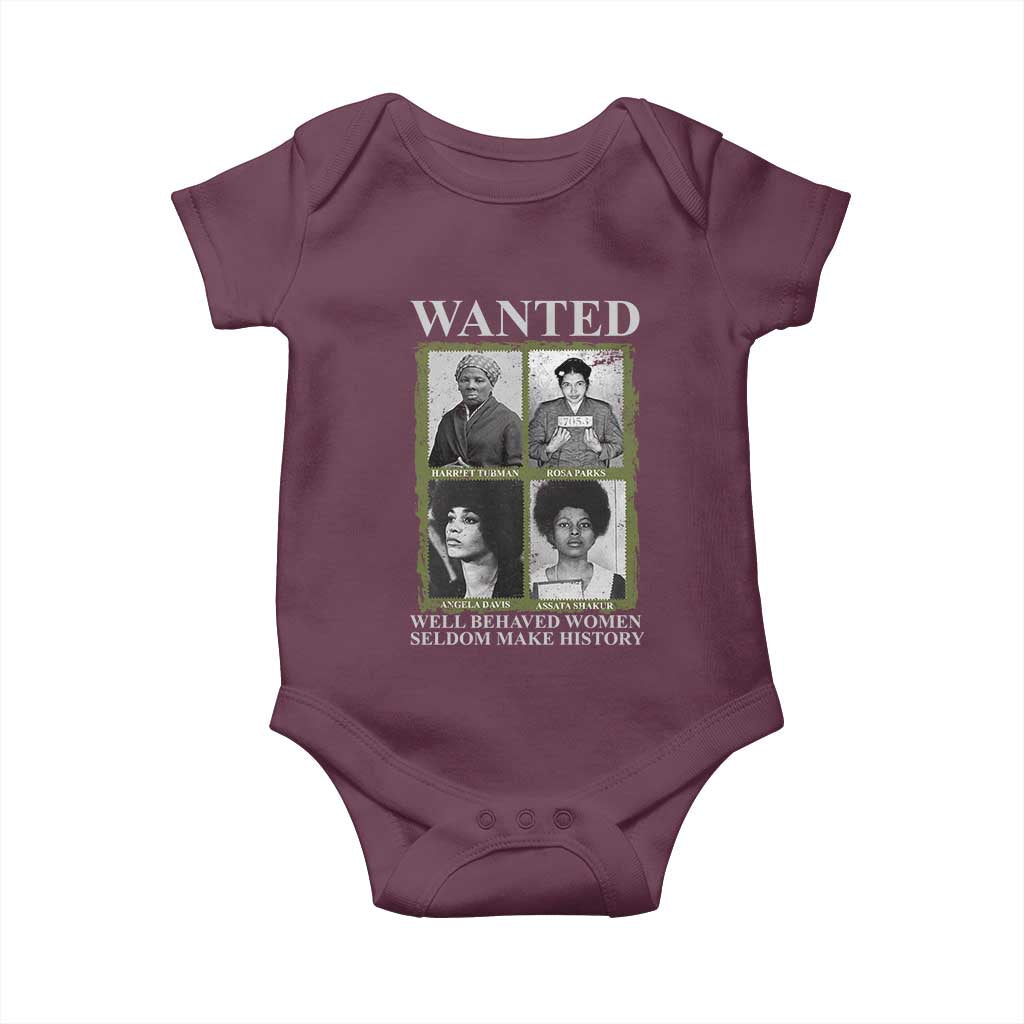 Black Women History Baby Onesie Harriet Tubman Rosa Parks Angela Davis Assata Shakur