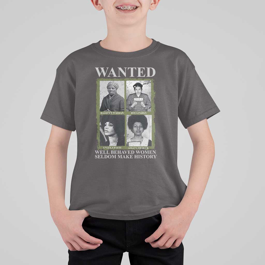 Black Women History T Shirt For Kid Harriet Tubman Rosa Parks Angela Davis Assata Shakur