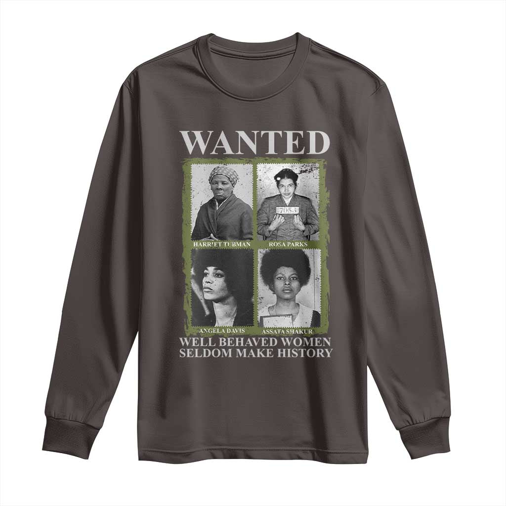 Black Women History Long Sleeve Shirt Harriet Tubman Rosa Parks Angela Davis Assata Shakur