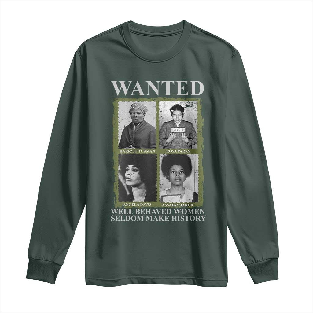Black Women History Long Sleeve Shirt Harriet Tubman Rosa Parks Angela Davis Assata Shakur