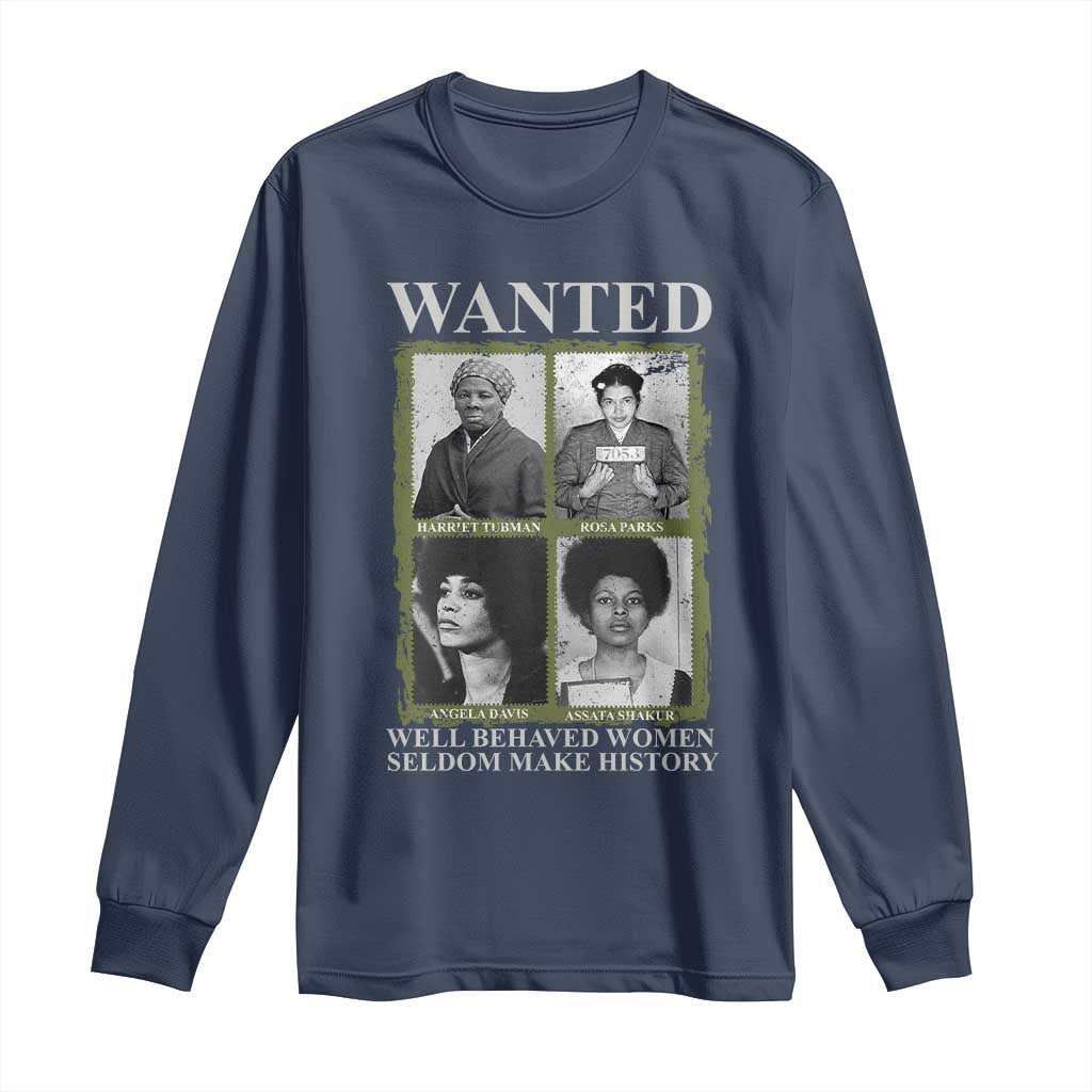 Black Women History Long Sleeve Shirt Harriet Tubman Rosa Parks Angela Davis Assata Shakur