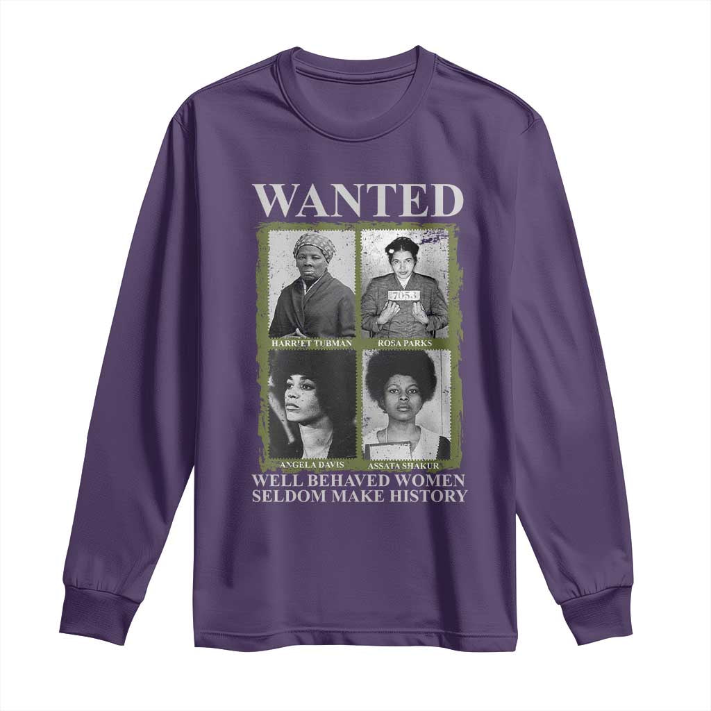 Black Women History Long Sleeve Shirt Harriet Tubman Rosa Parks Angela Davis Assata Shakur