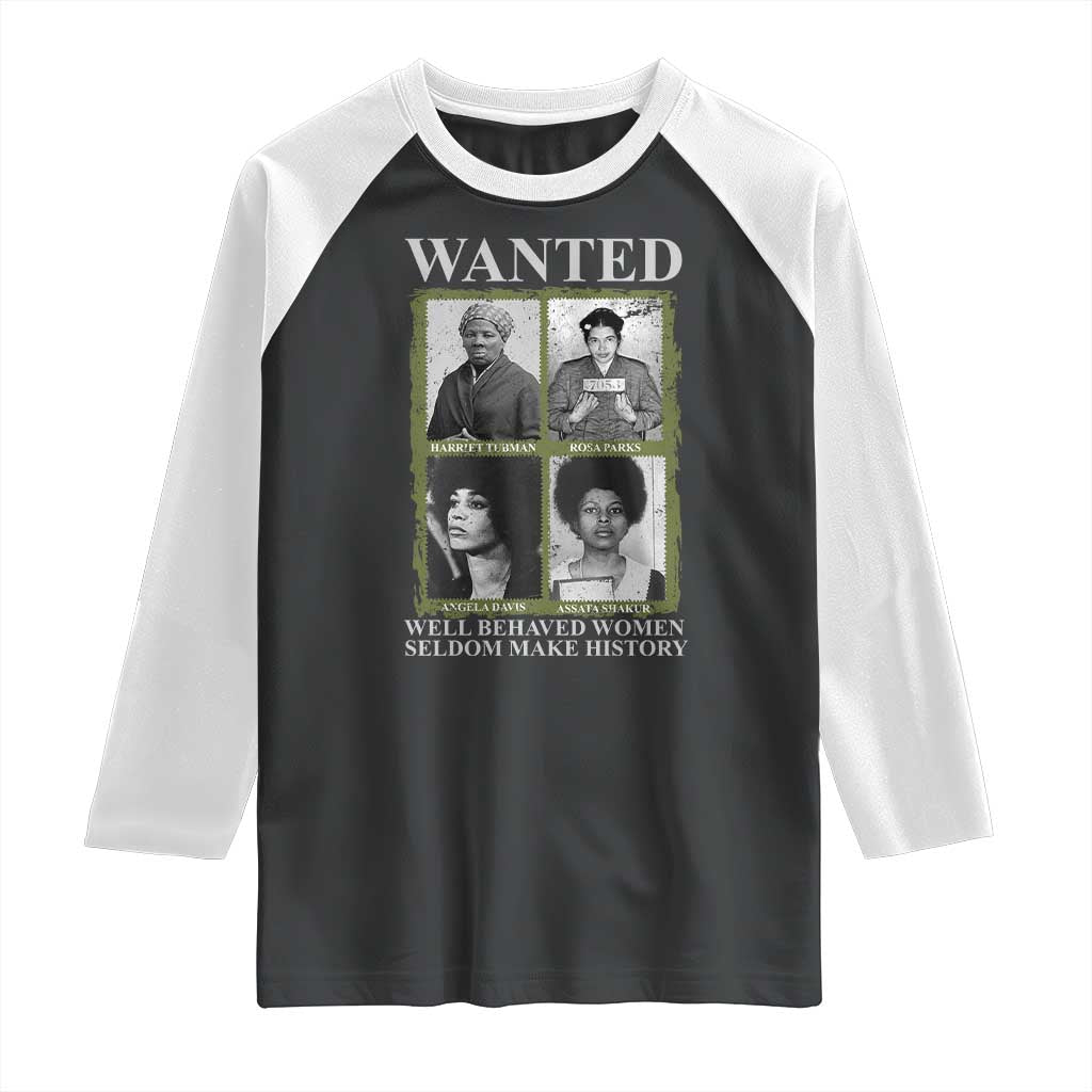 Black Women History Raglan Shirt Harriet Tubman Rosa Parks Angela Davis Assata Shakur