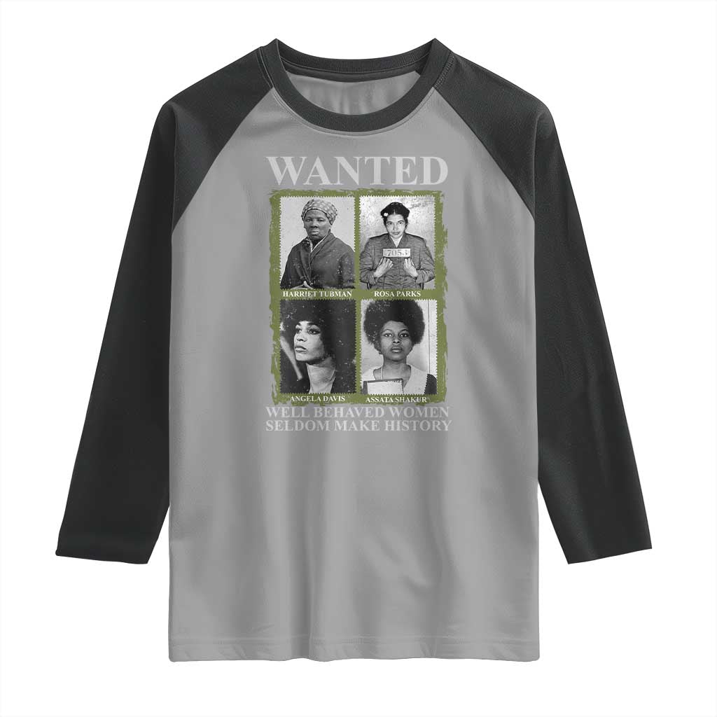 Black Women History Raglan Shirt Harriet Tubman Rosa Parks Angela Davis Assata Shakur