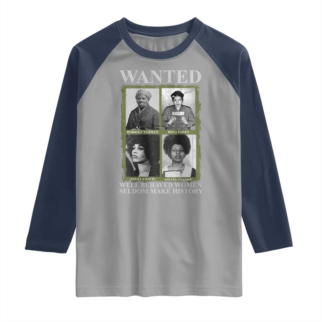 Black Women History Raglan Shirt Harriet Tubman Rosa Parks Angela Davis Assata Shakur