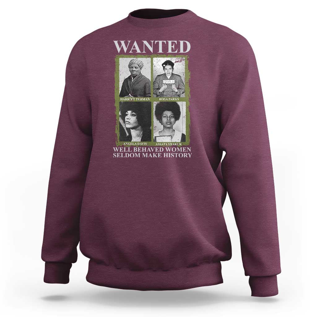 Black Women History Sweatshirt Harriet Tubman Rosa Parks Angela Davis Assata Shakur