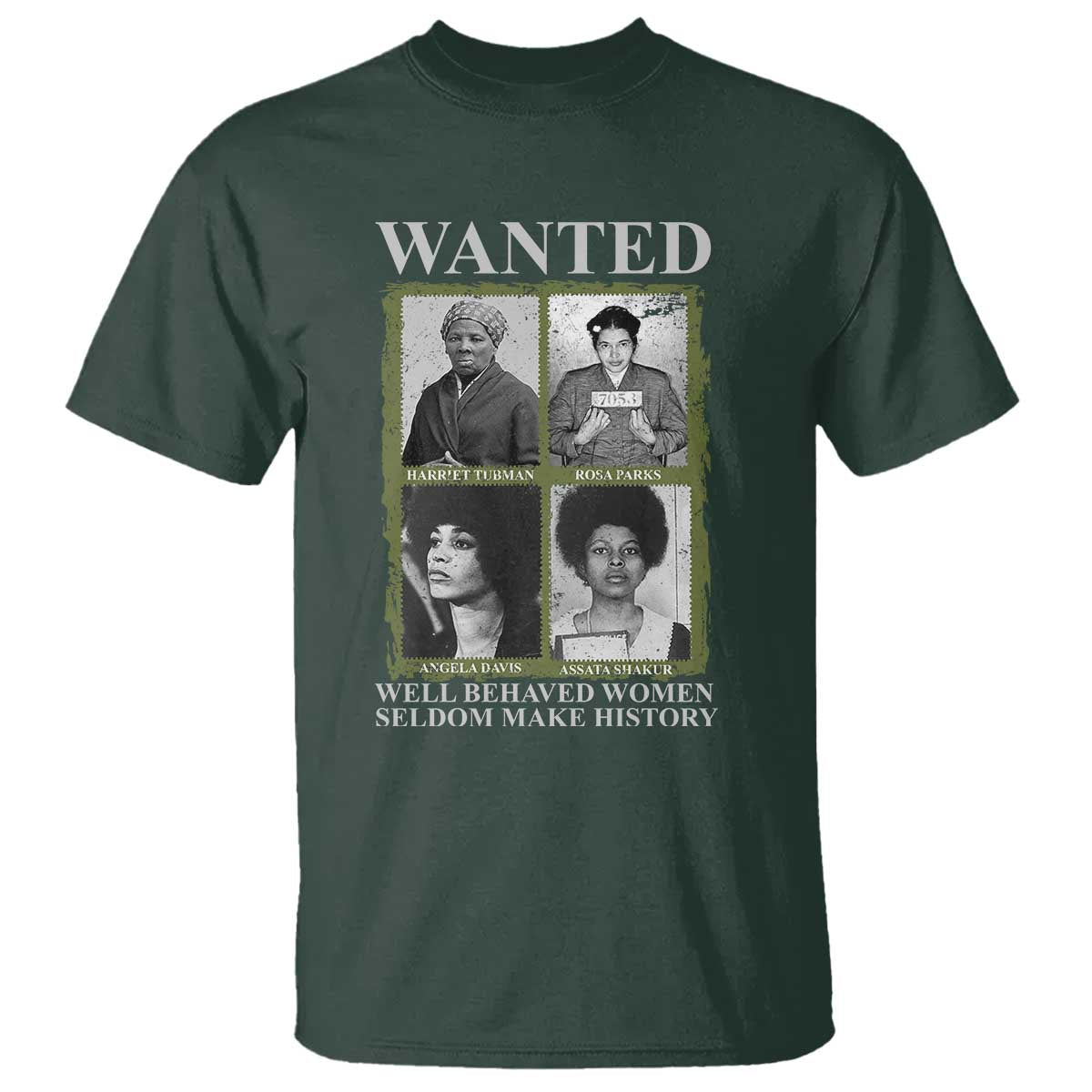 Black Women History T Shirt Harriet Tubman Rosa Parks Angela Davis Assata Shakur