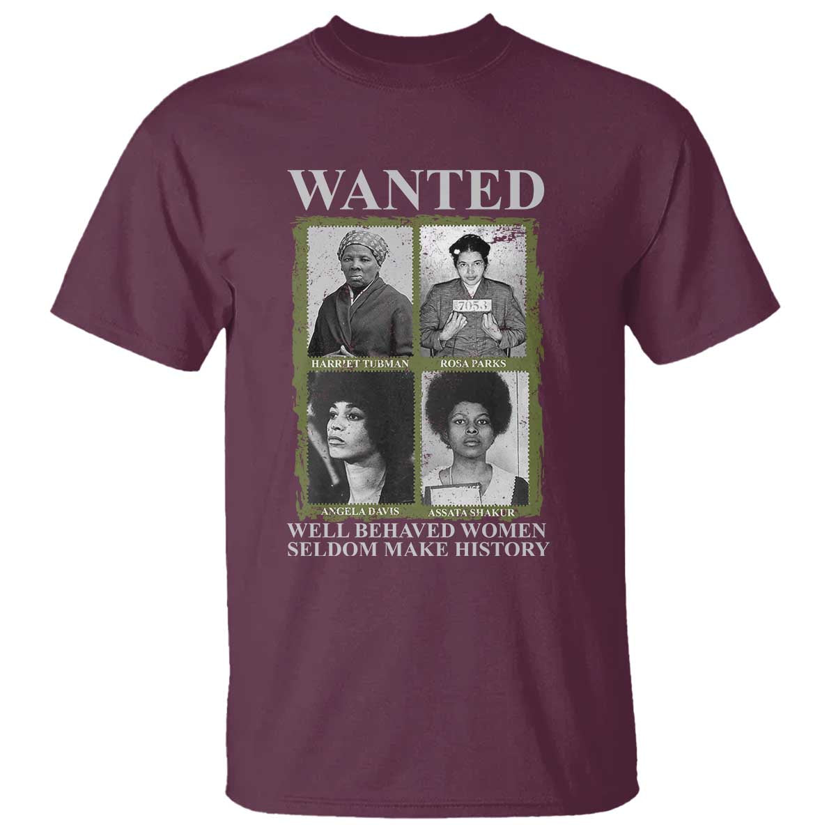 Black Women History T Shirt Harriet Tubman Rosa Parks Angela Davis Assata Shakur