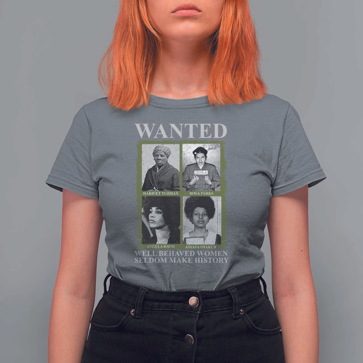 Black Women History T Shirt For Women Harriet Tubman Rosa Parks Angela Davis Assata Shakur