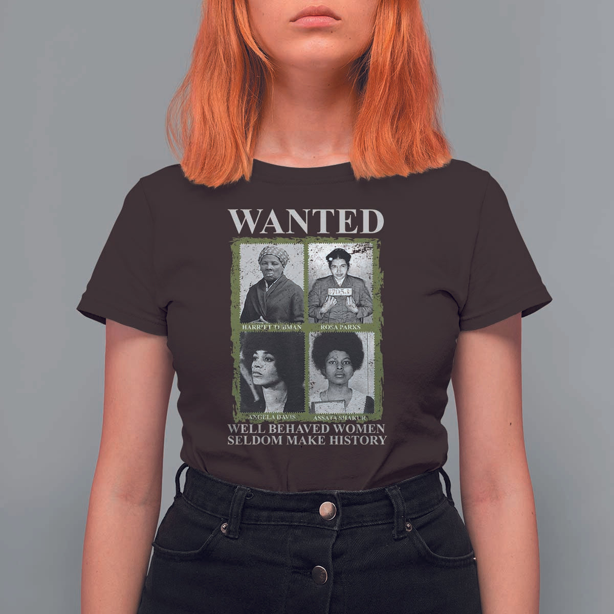Black Women History T Shirt For Women Harriet Tubman Rosa Parks Angela Davis Assata Shakur