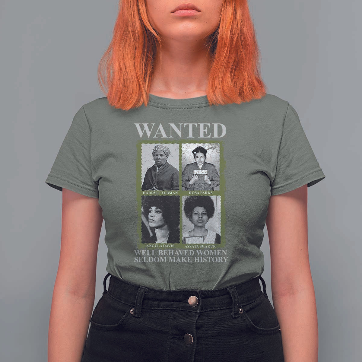Black Women History T Shirt For Women Harriet Tubman Rosa Parks Angela Davis Assata Shakur