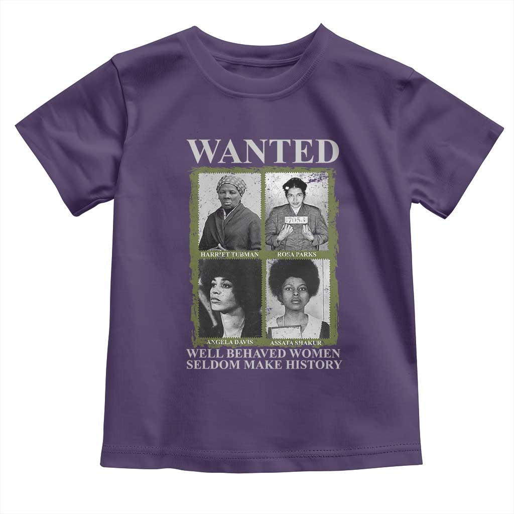 Black Women History Toddler T Shirt Harriet Tubman Rosa Parks Angela Davis Assata Shakur