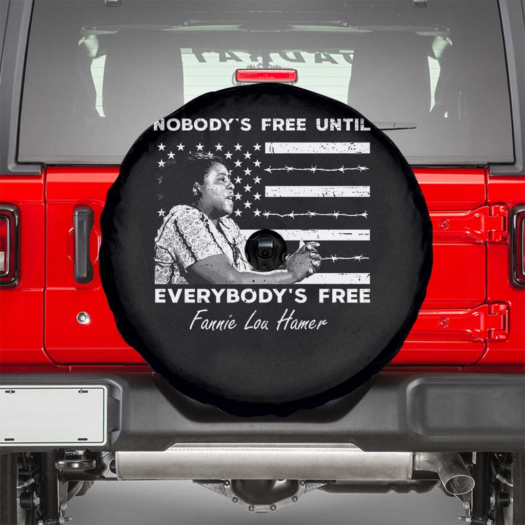 Fannie Lou Hamer Spare Tire Cover Nobody's Free Until Everybody's Free Black History