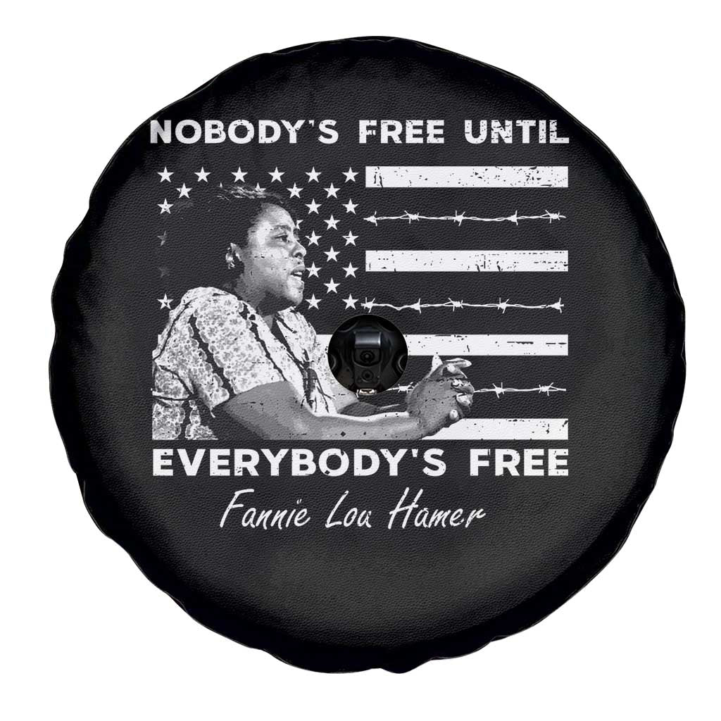 Fannie Lou Hamer Spare Tire Cover Nobody's Free Until Everybody's Free Black History